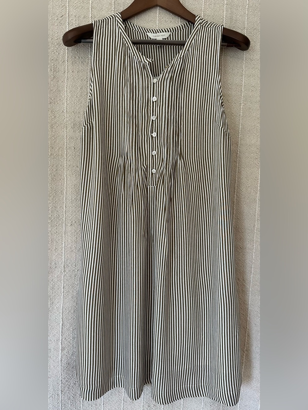 Like New Garnet Hill Sleeveless Shirt Dress